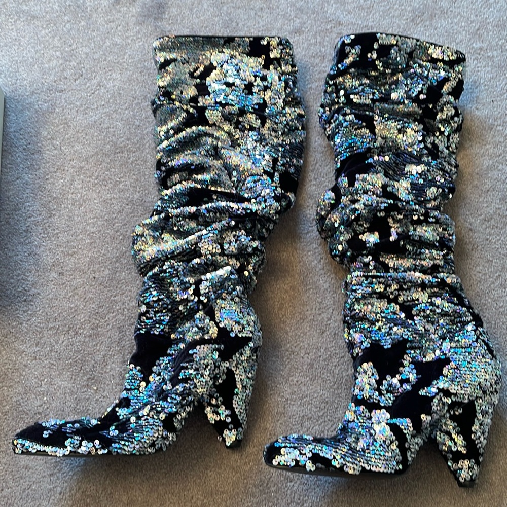Free People Midnight Party Sequin Boots